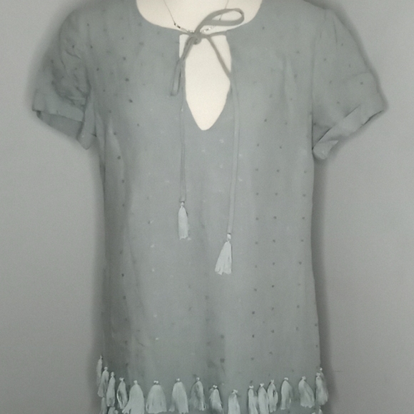 Tularosa | Linen Tassle Mini Dress - Picture 3 of 11